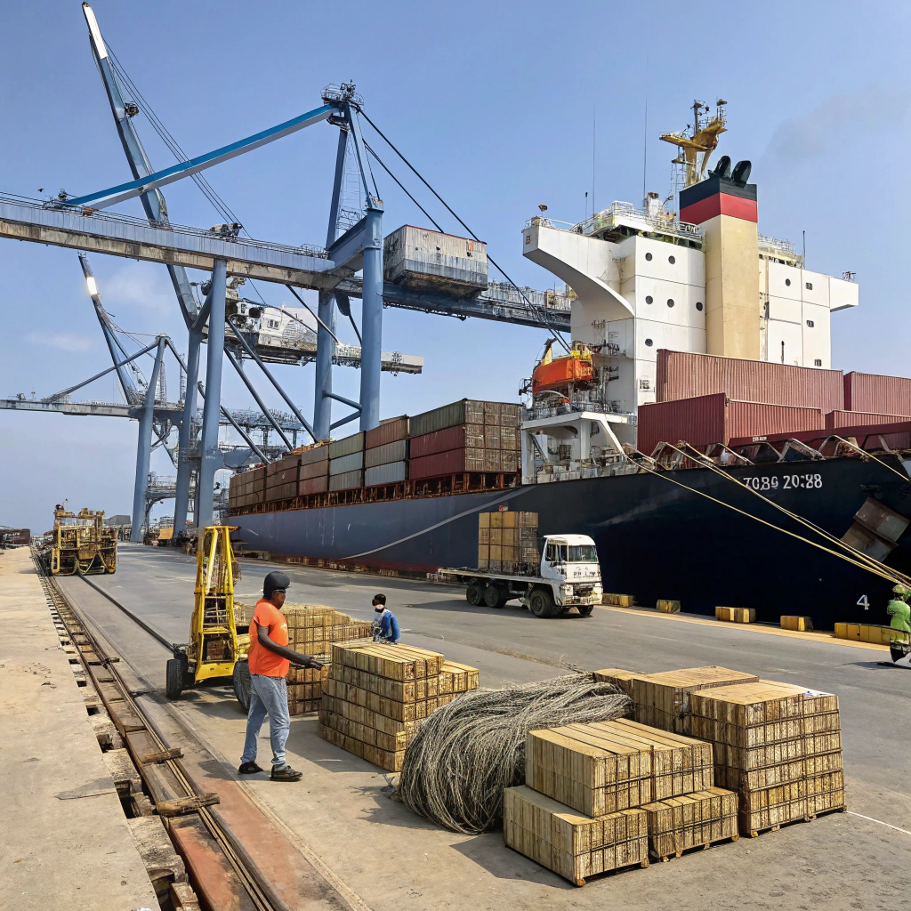 Container handling at port terminal