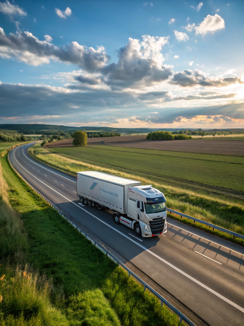 Long-haul freight truck on African highway