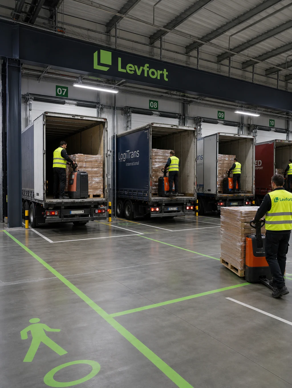 Loading freight onto heavy truck