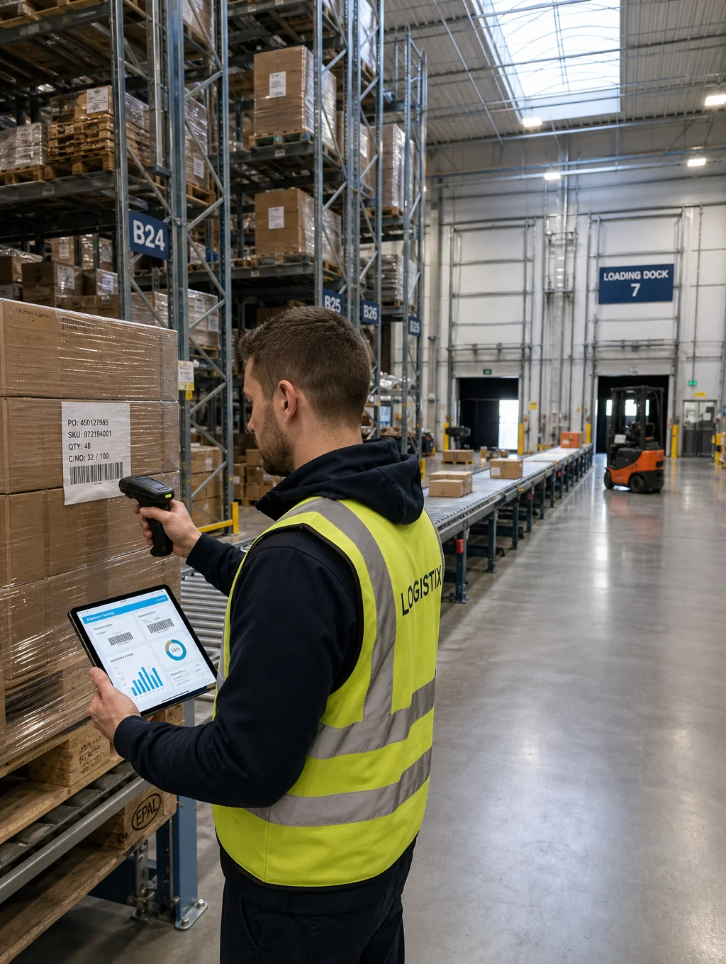 Inventory scanning in warehouse